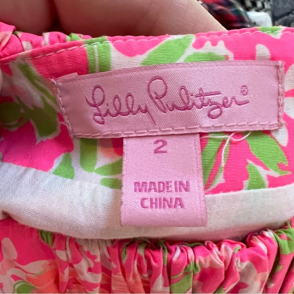 Lilly Pulitzer Pink Mini Dress Size 2 Spaghetti Straps - Picture 10 of 16